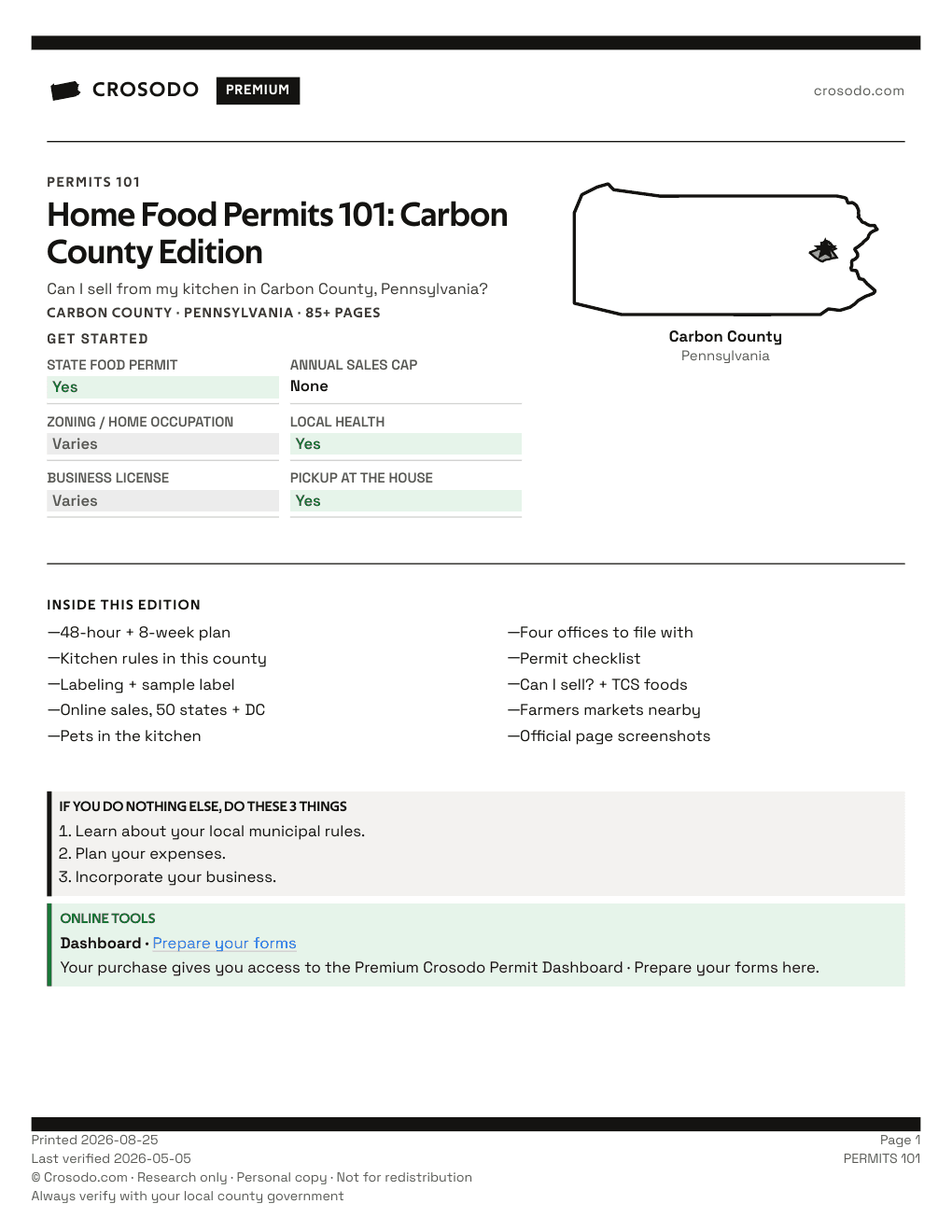 Permit Guide 101 cover for Carbon County