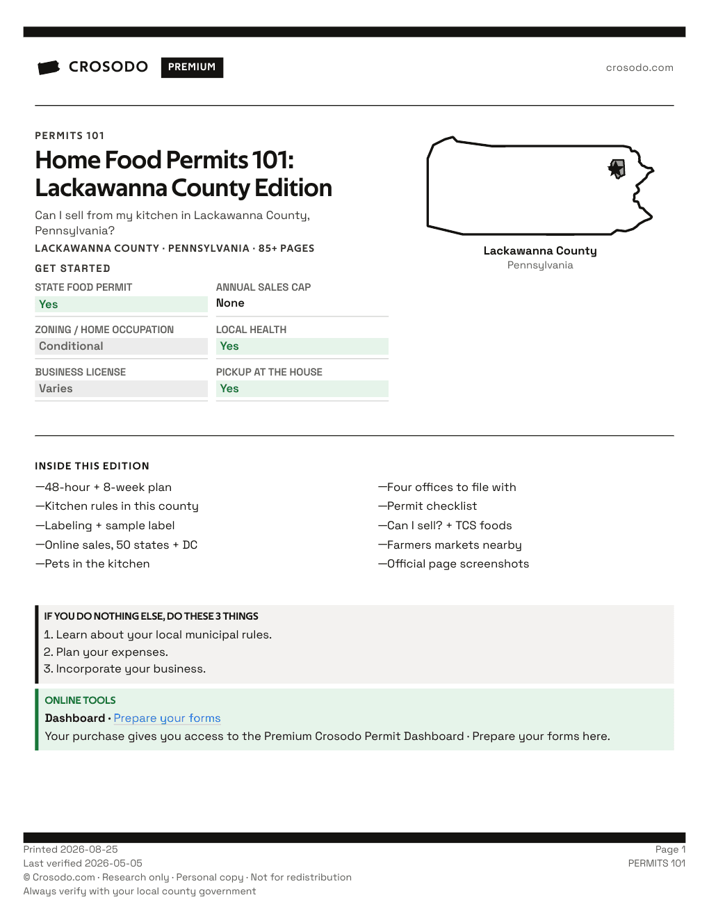 Permit Guide 101 cover for Lackawanna County