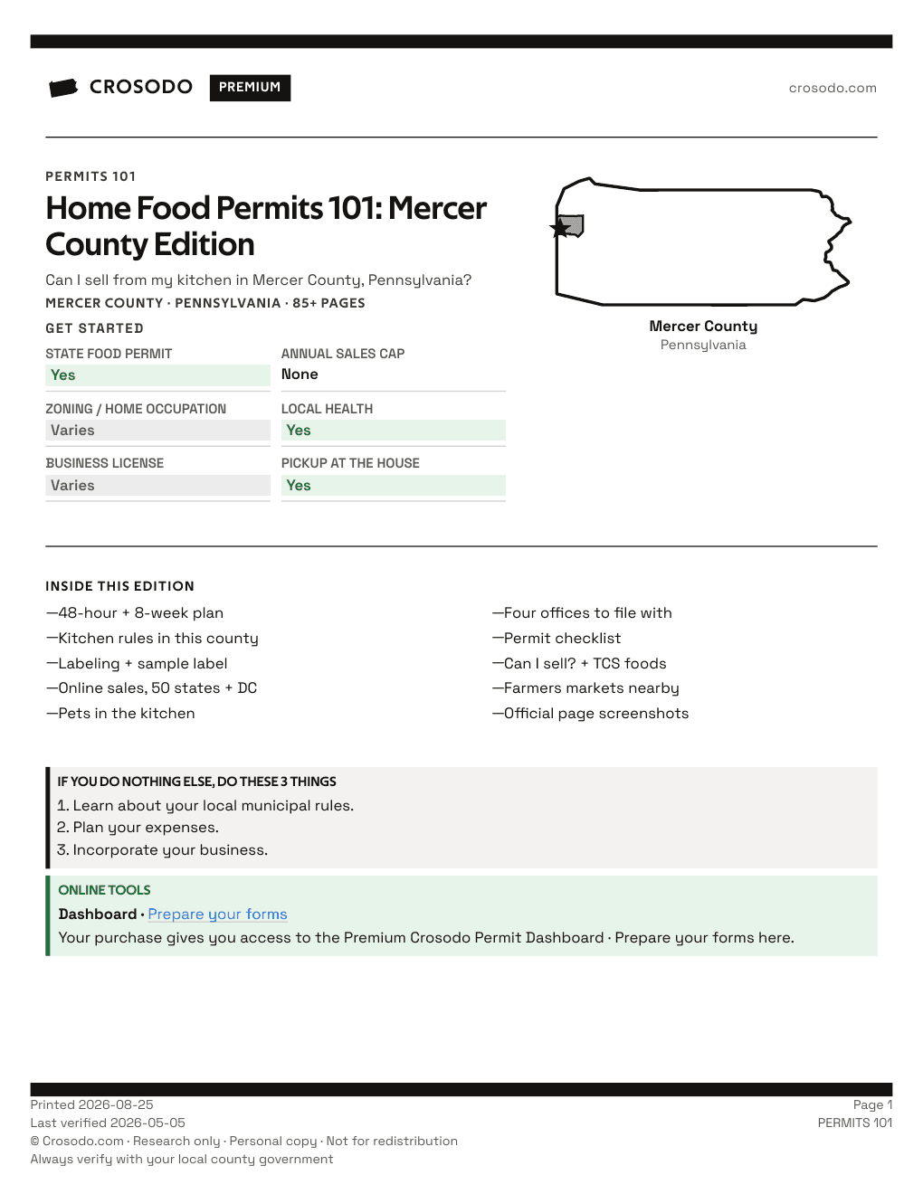 Permit Guide 101 cover for Mercer County