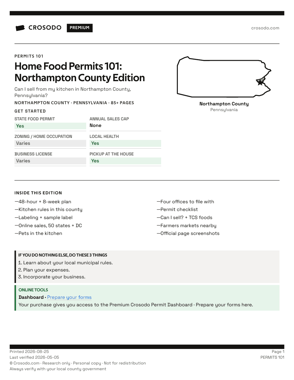 Permit Guide 101 cover for Northampton County