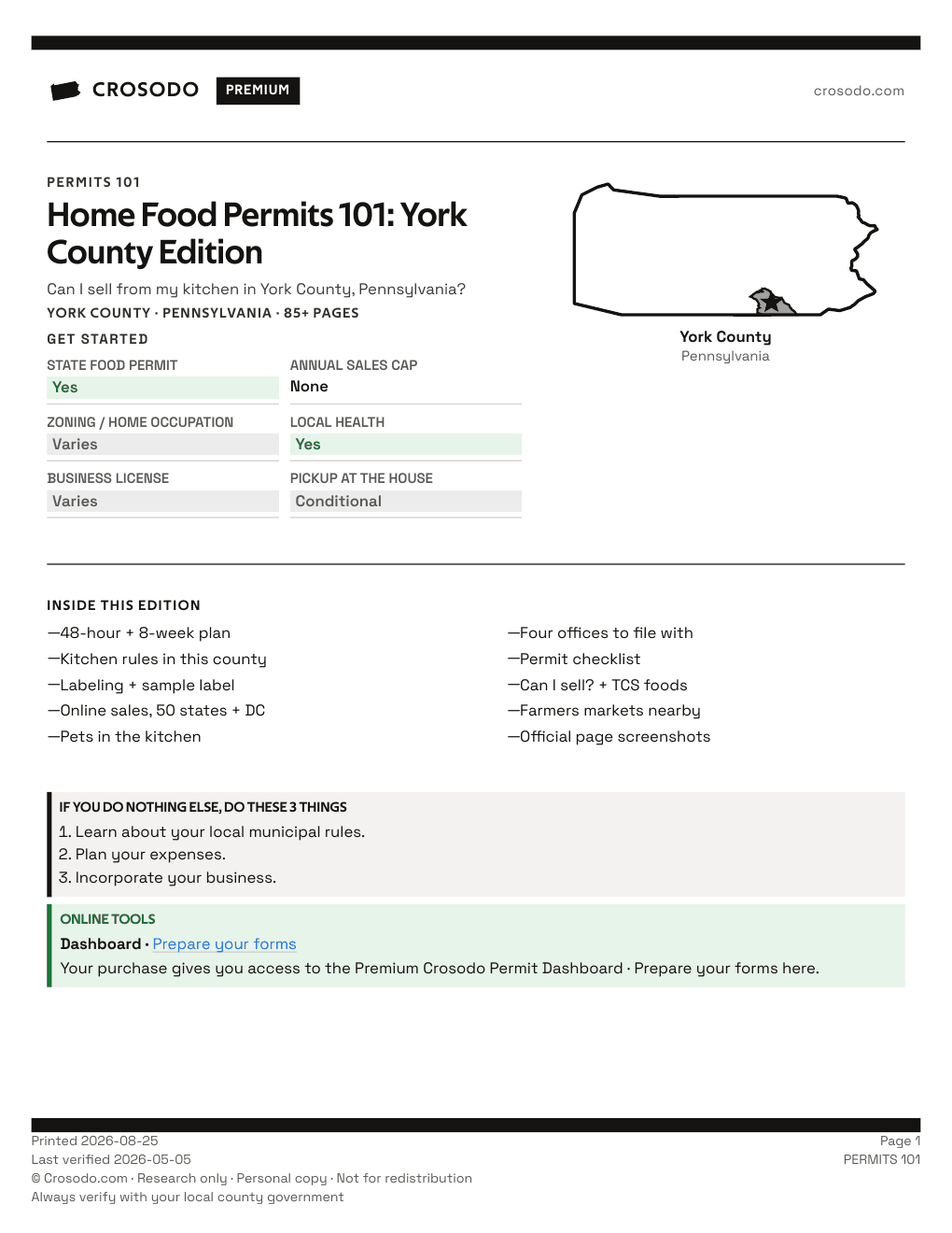Permit Guide 101 cover for York County