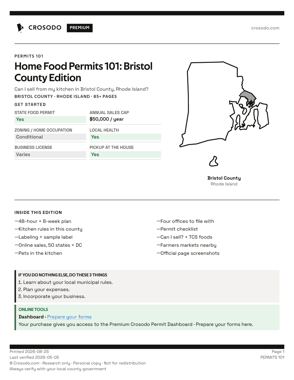 Permit Guide 101 cover for Bristol County
