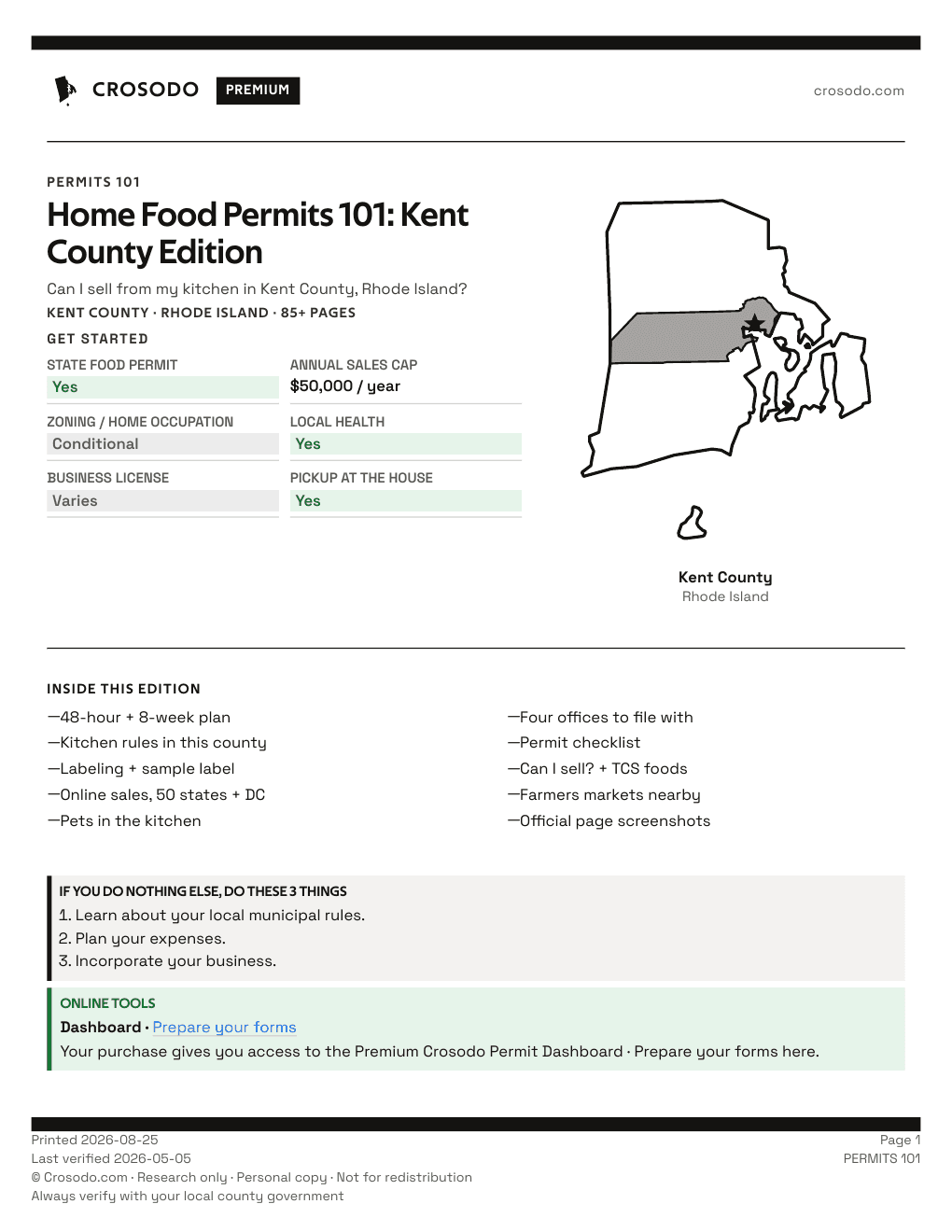 Permit Guide 101 cover for Kent County