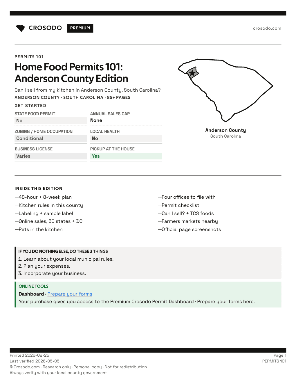 Permit Guide 101 cover for Anderson County