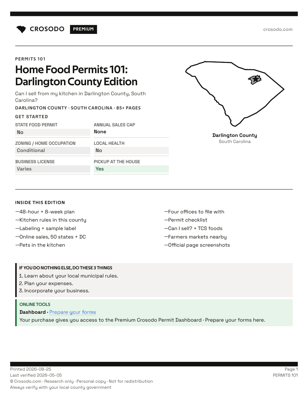 Permit Guide 101 cover for Darlington County