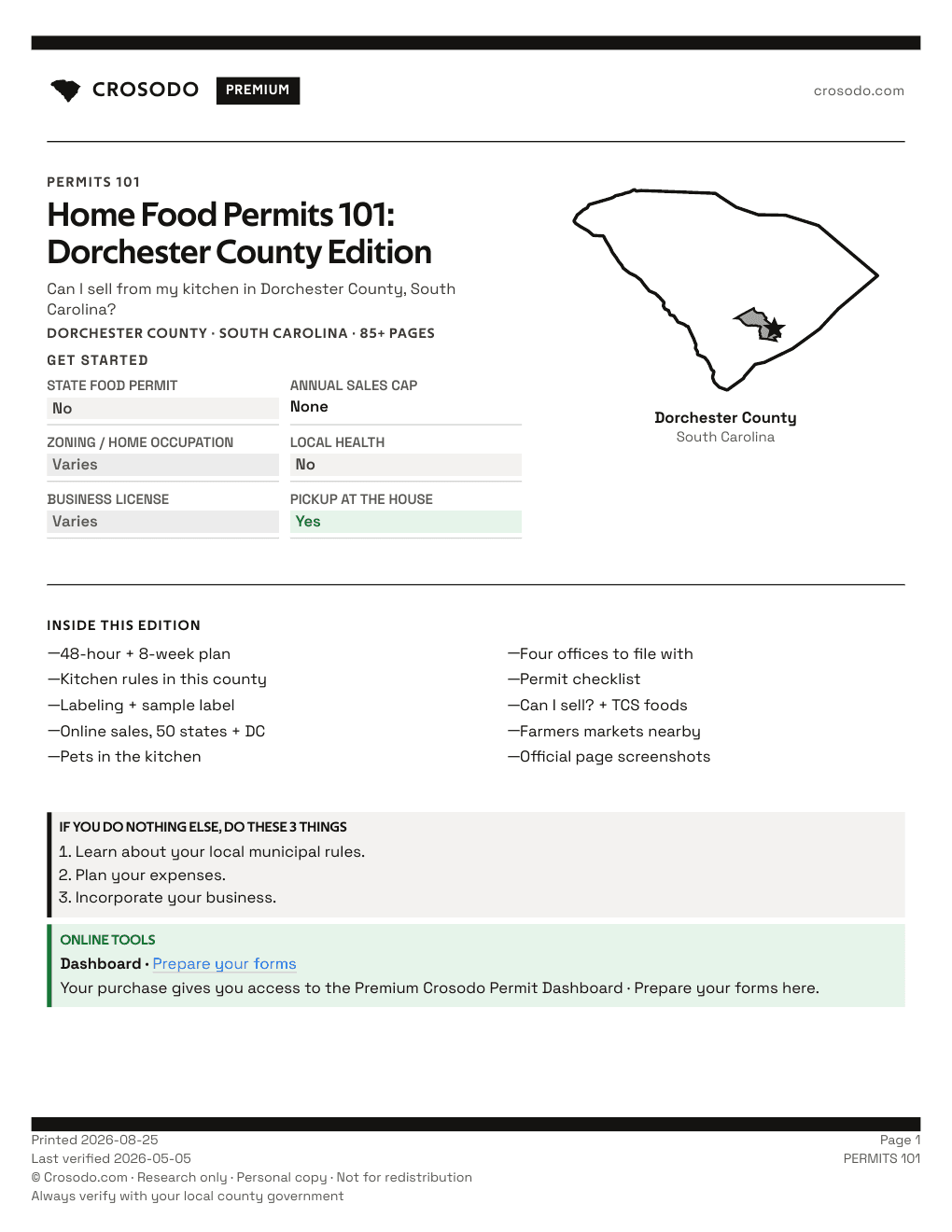 Permit Guide 101 cover for Dorchester County