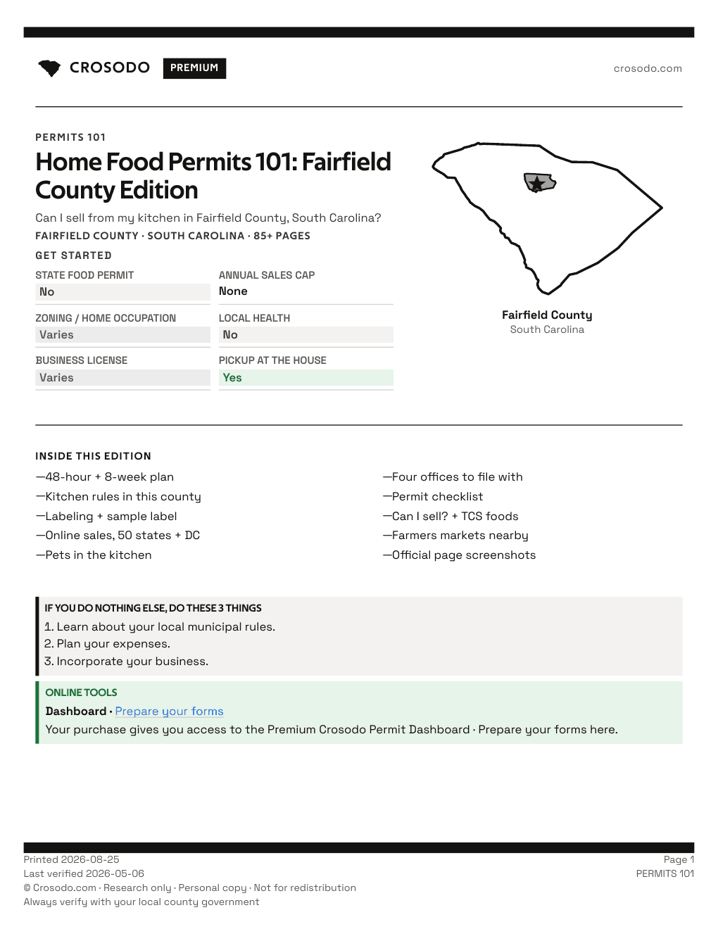 Permit Guide 101 cover for Fairfield County