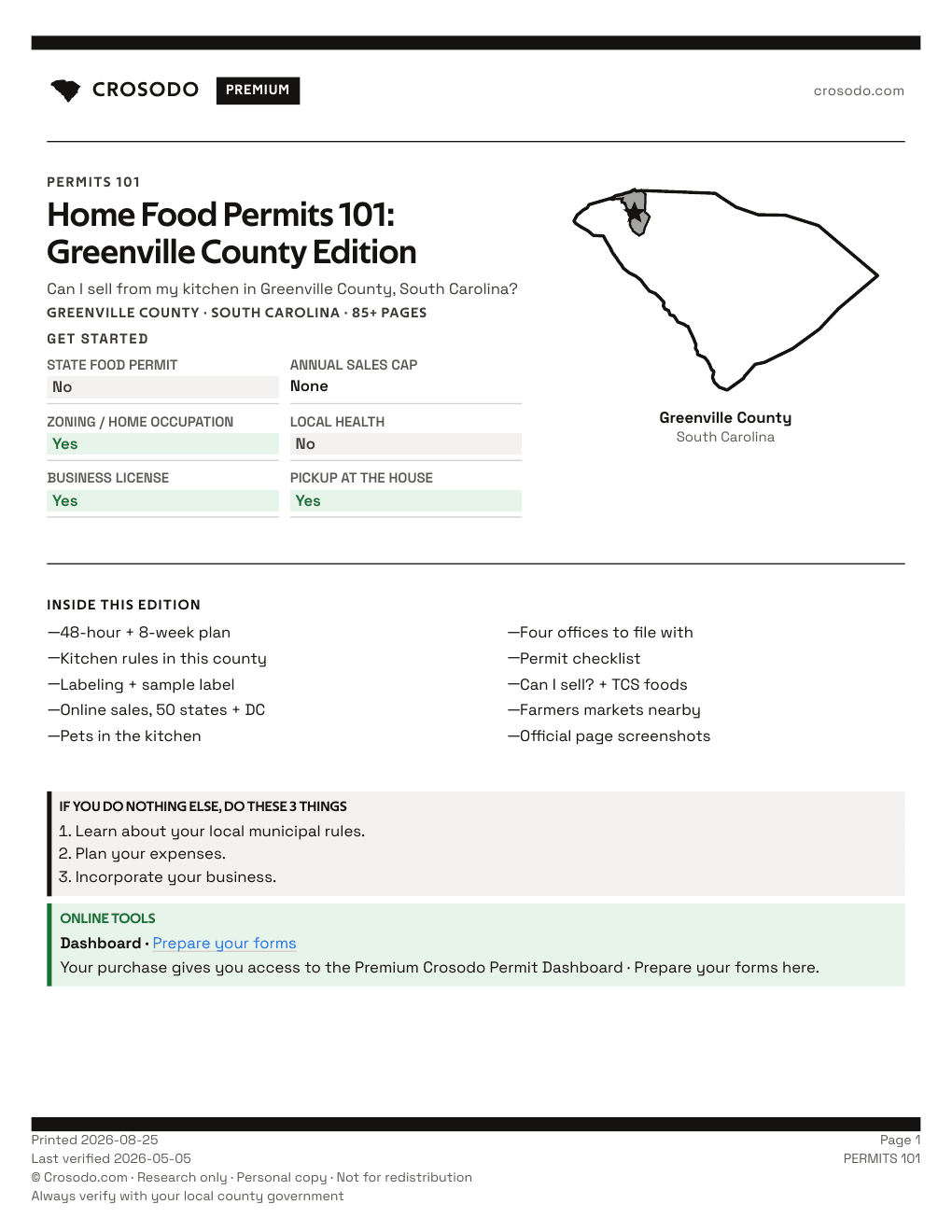 Permit Guide 101 cover for Greenville County