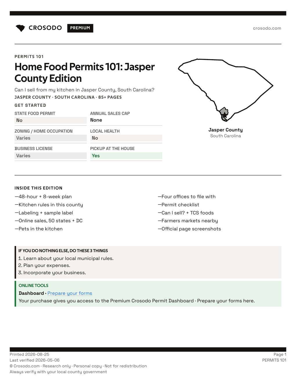 Permit Guide cover for Jasper County