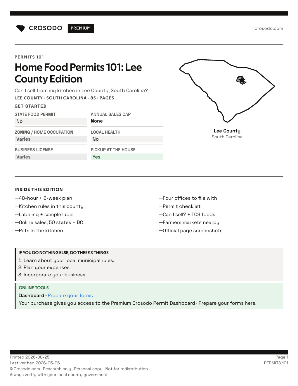 Permit Guide 101 cover for Lee County