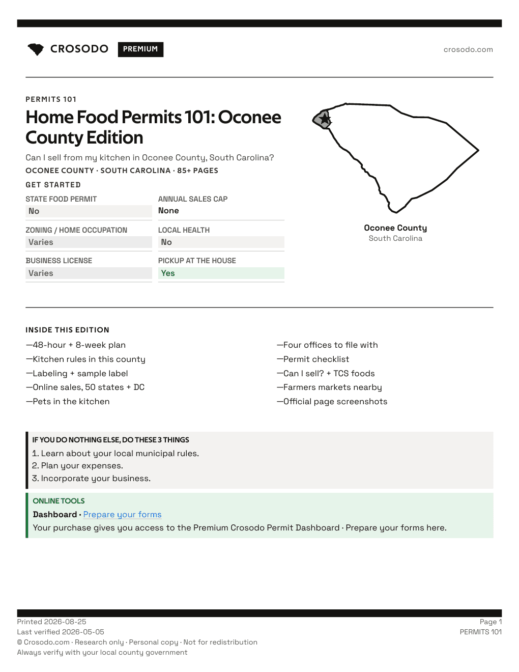 Permit Guide 101 cover for Oconee County