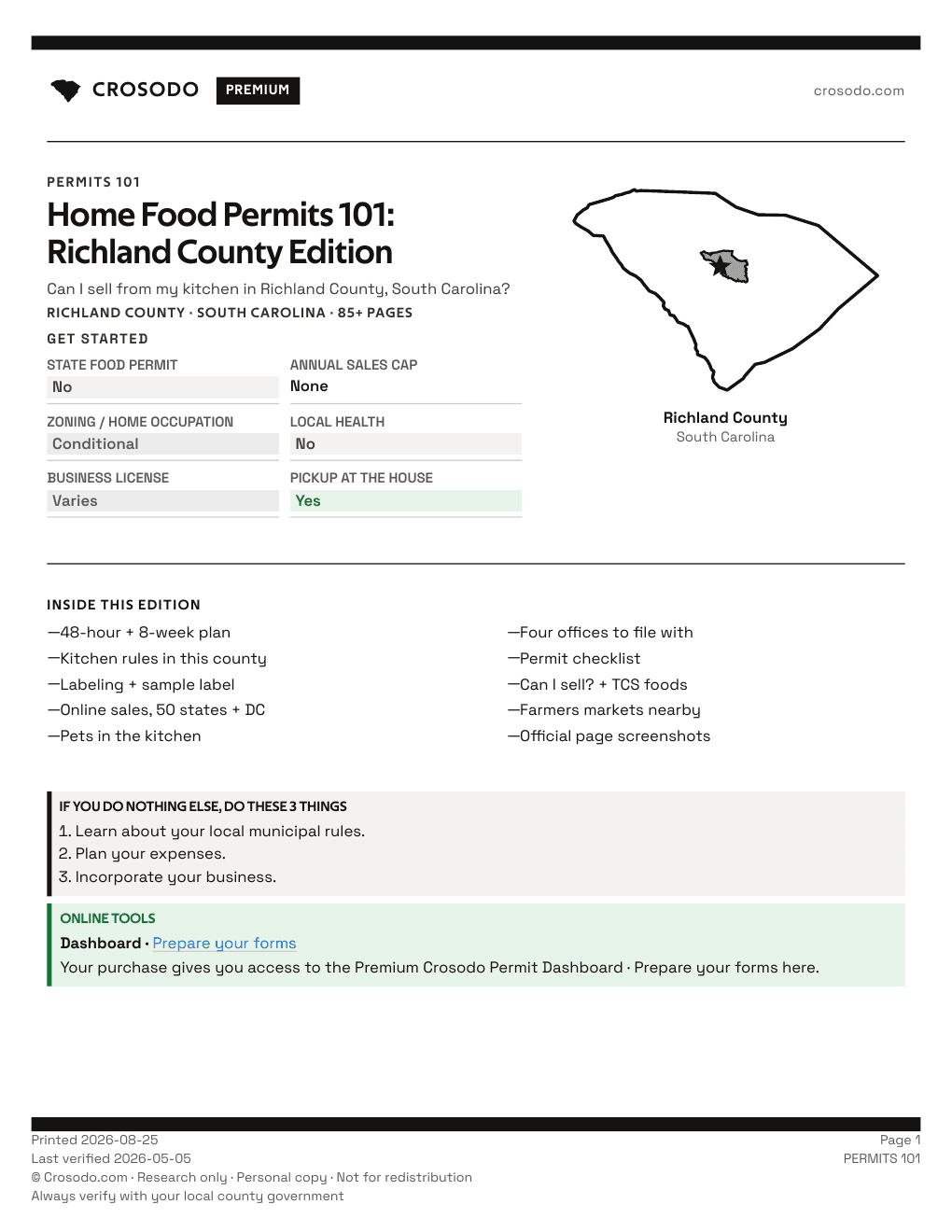 Permit Guide 101 cover for Richland County