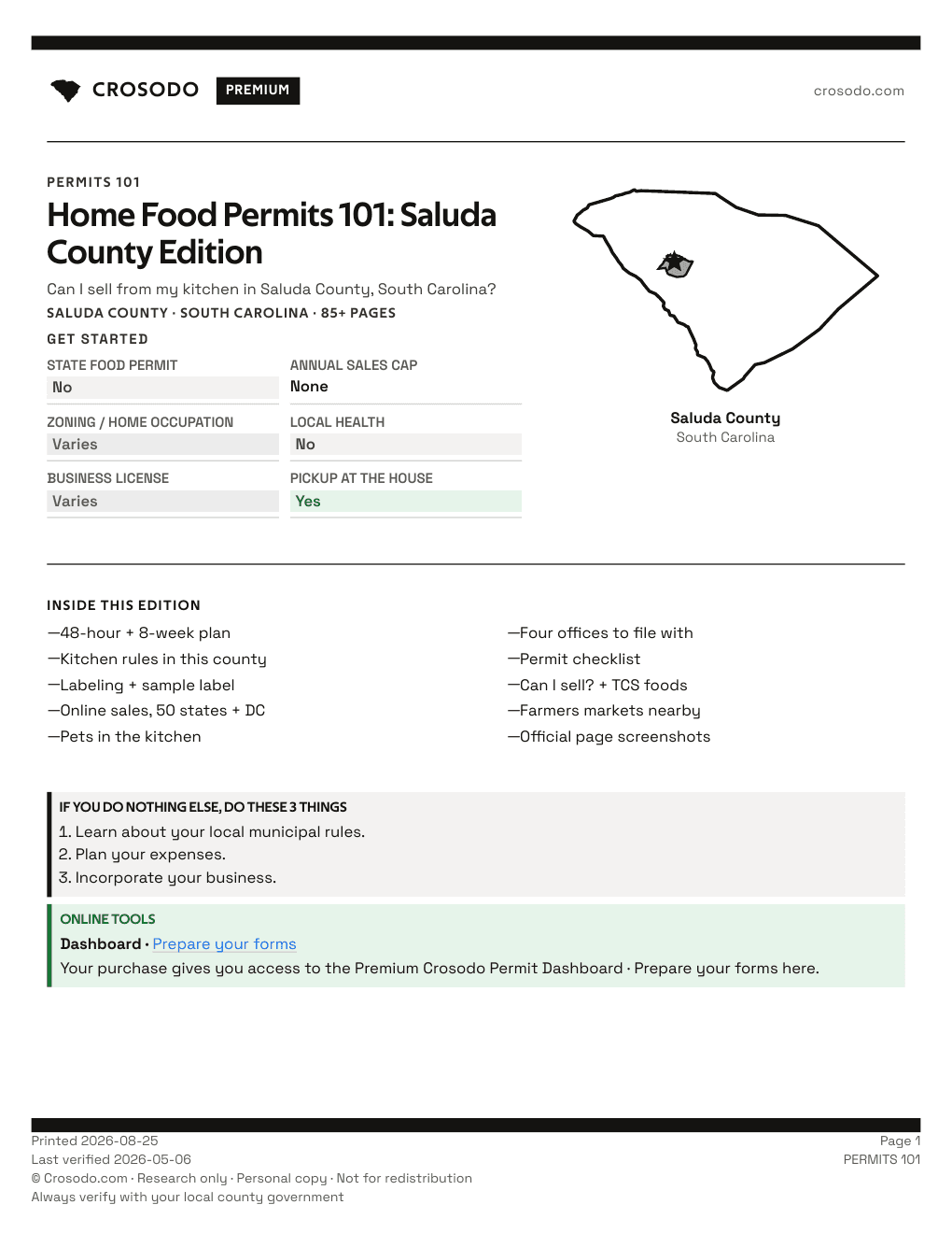 Permit Guide cover for Saluda County