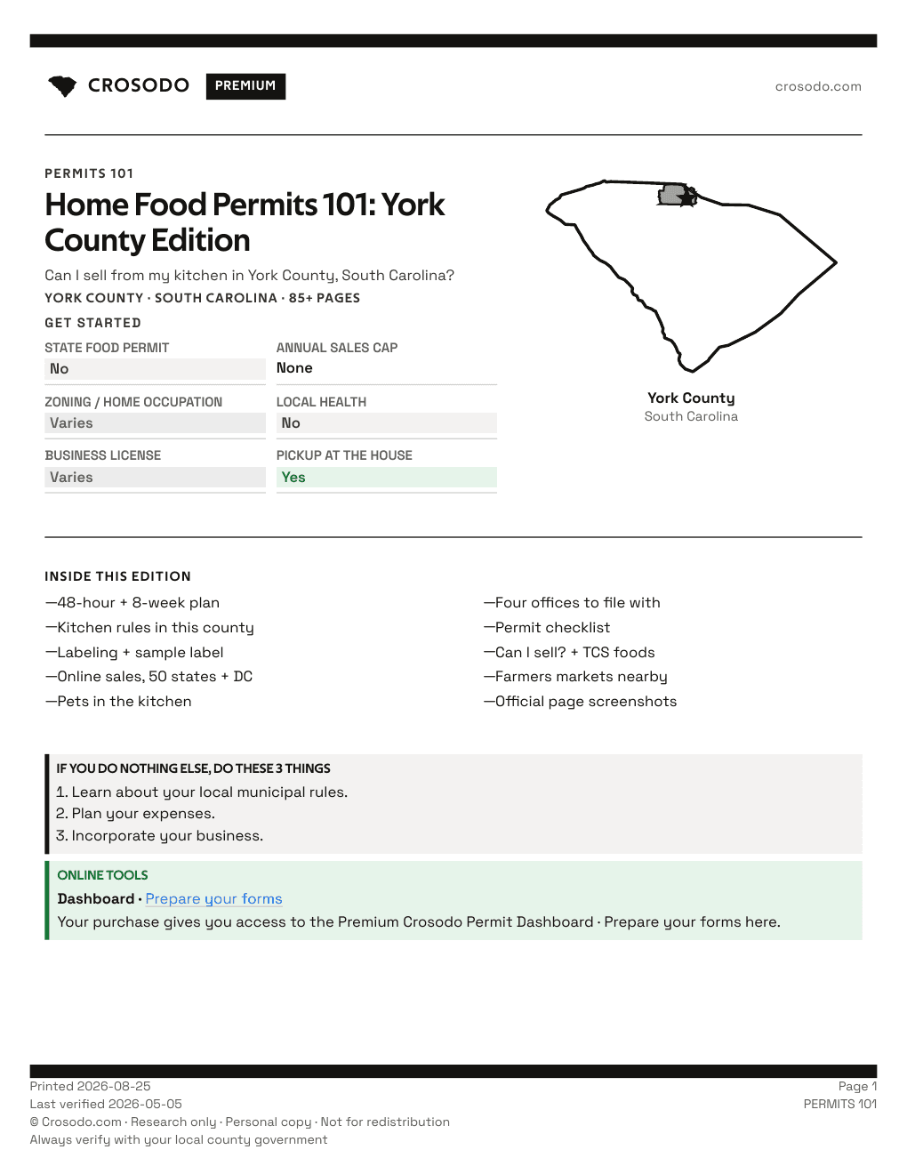 Permit Guide 101 cover for York County
