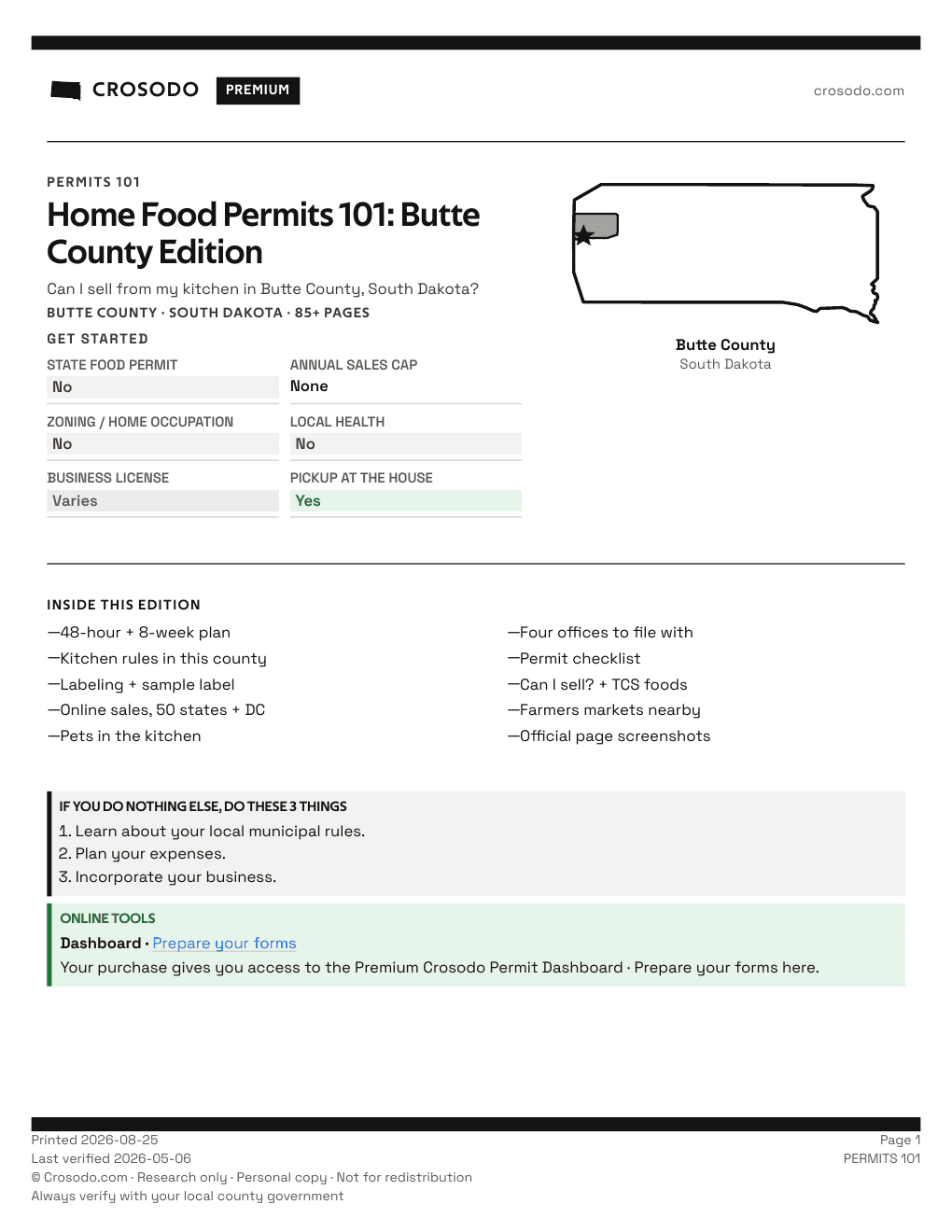 Permit Guide 101 cover for Butte County