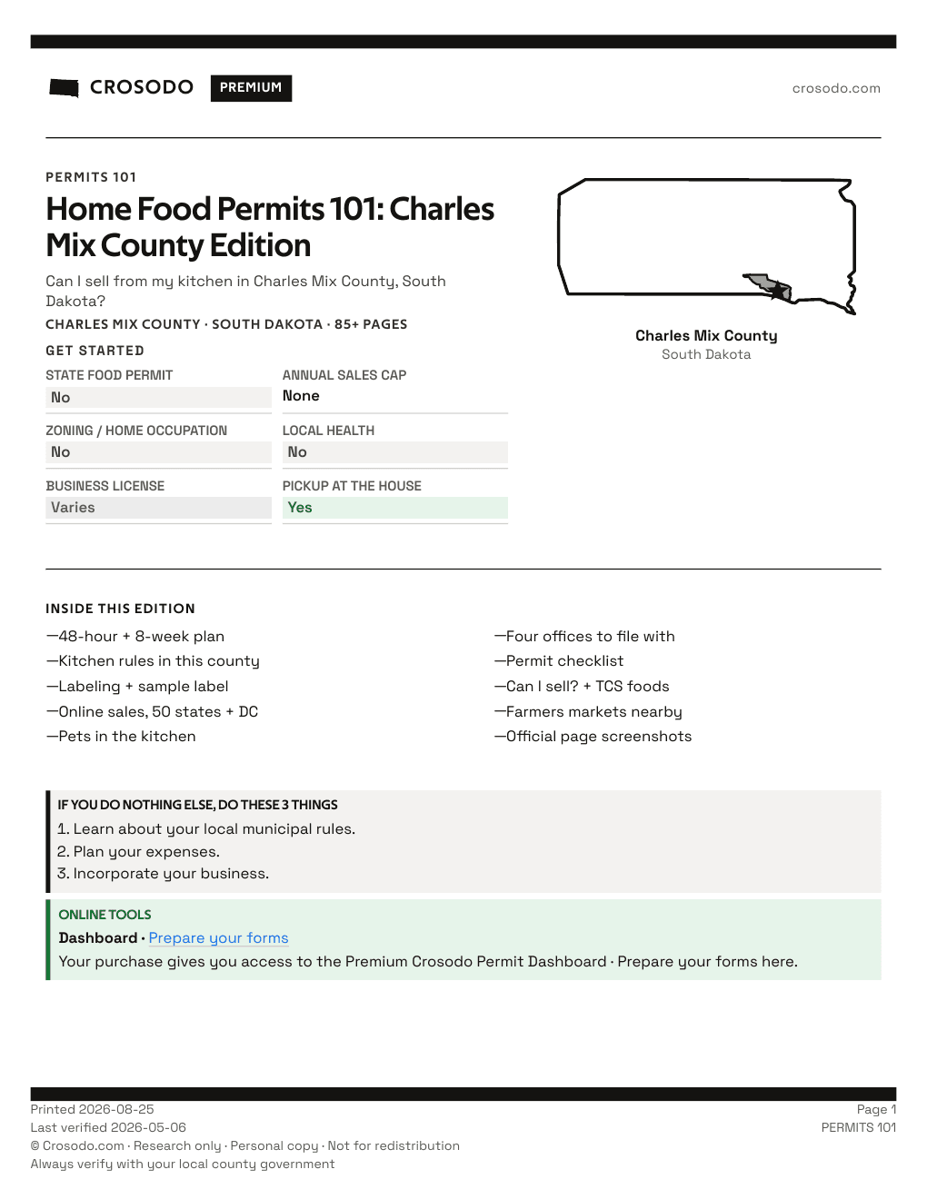 Permit Guide 101 cover for Charles Mix County