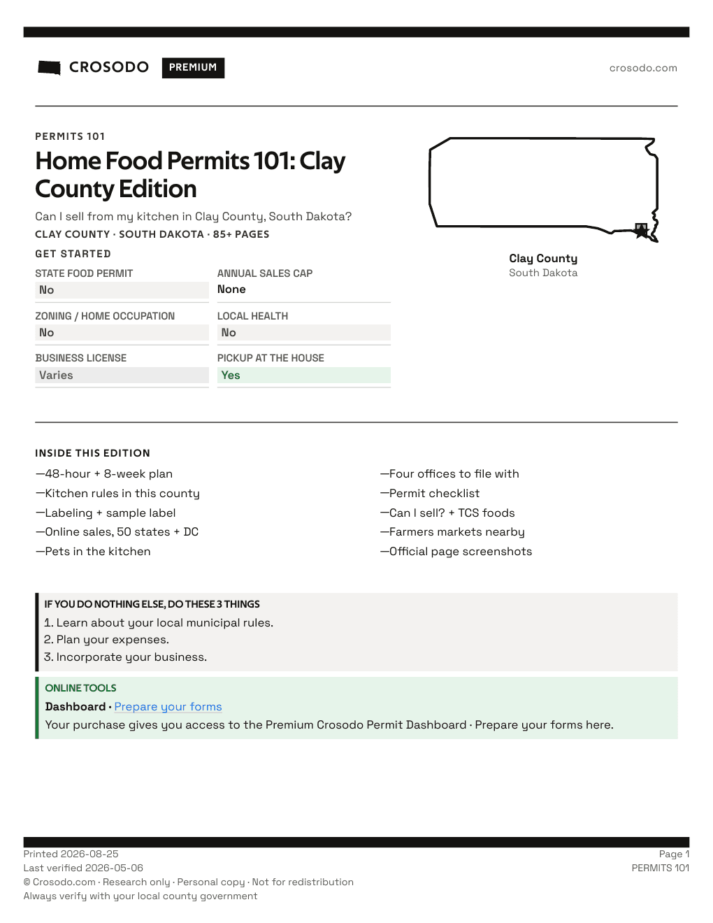 Permit Guide 101 cover for Clay County