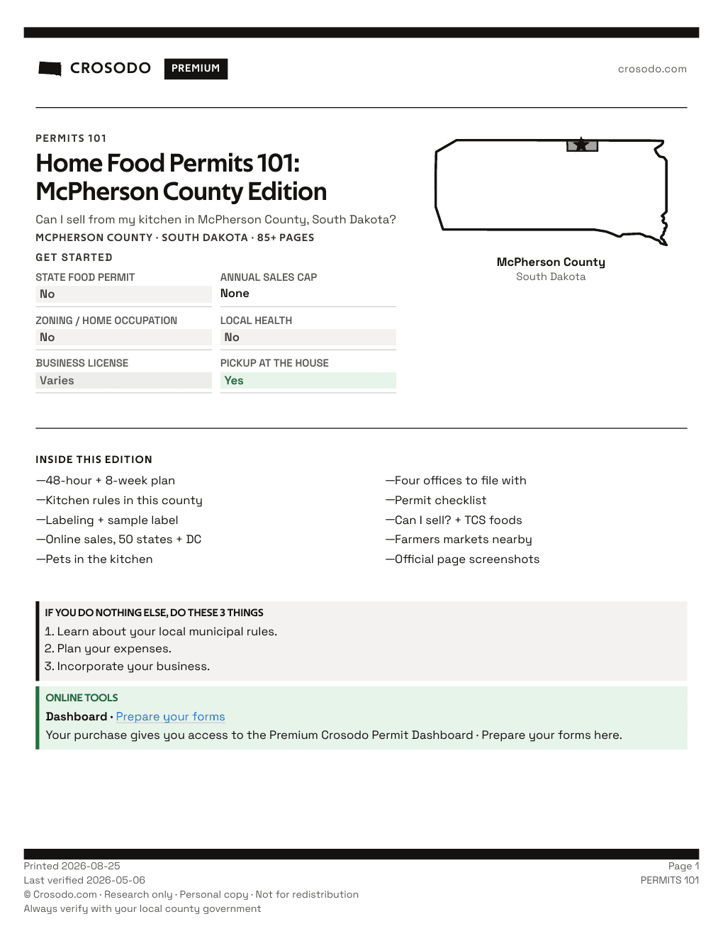 Permit Guide 101 cover for McPherson County