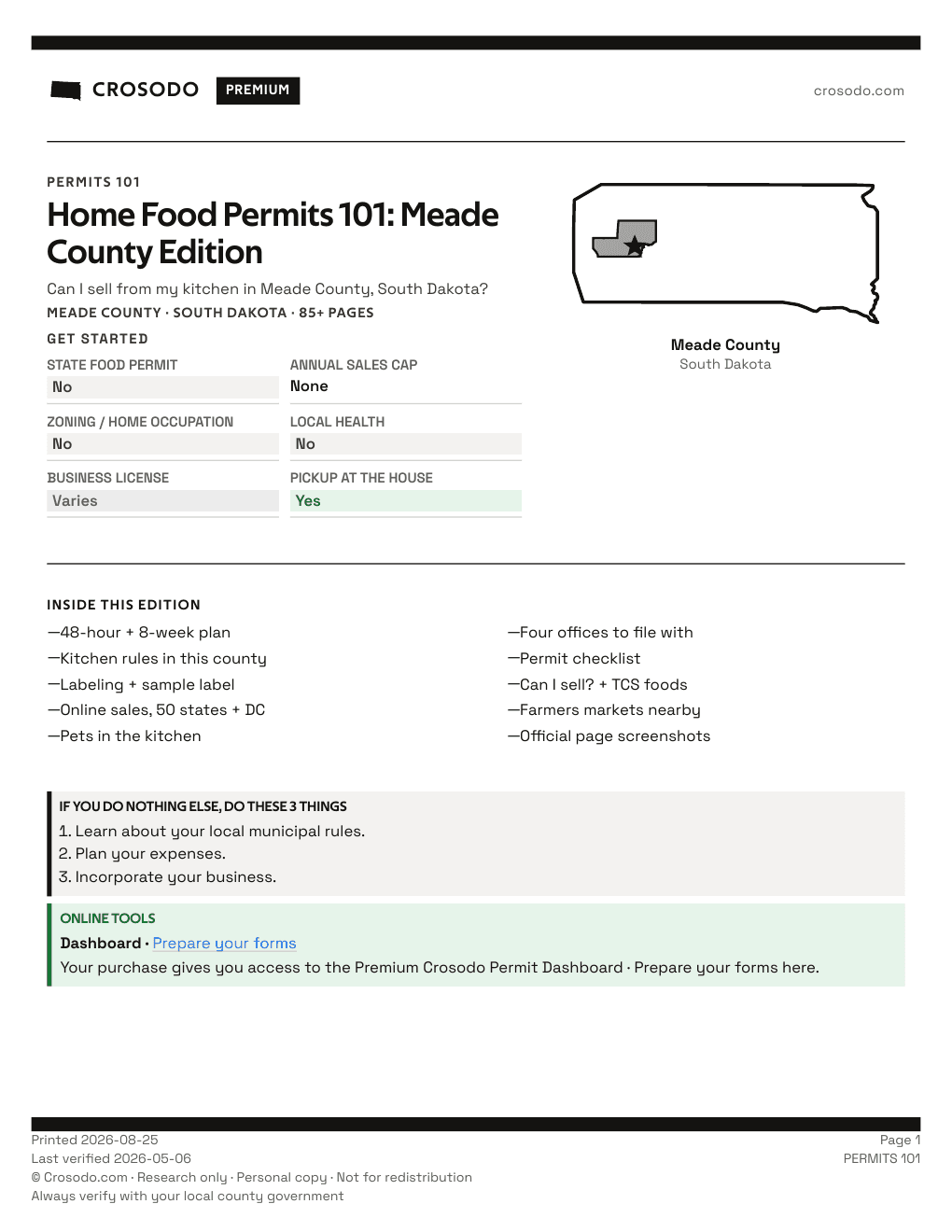 Permit Guide 101 cover for Meade County