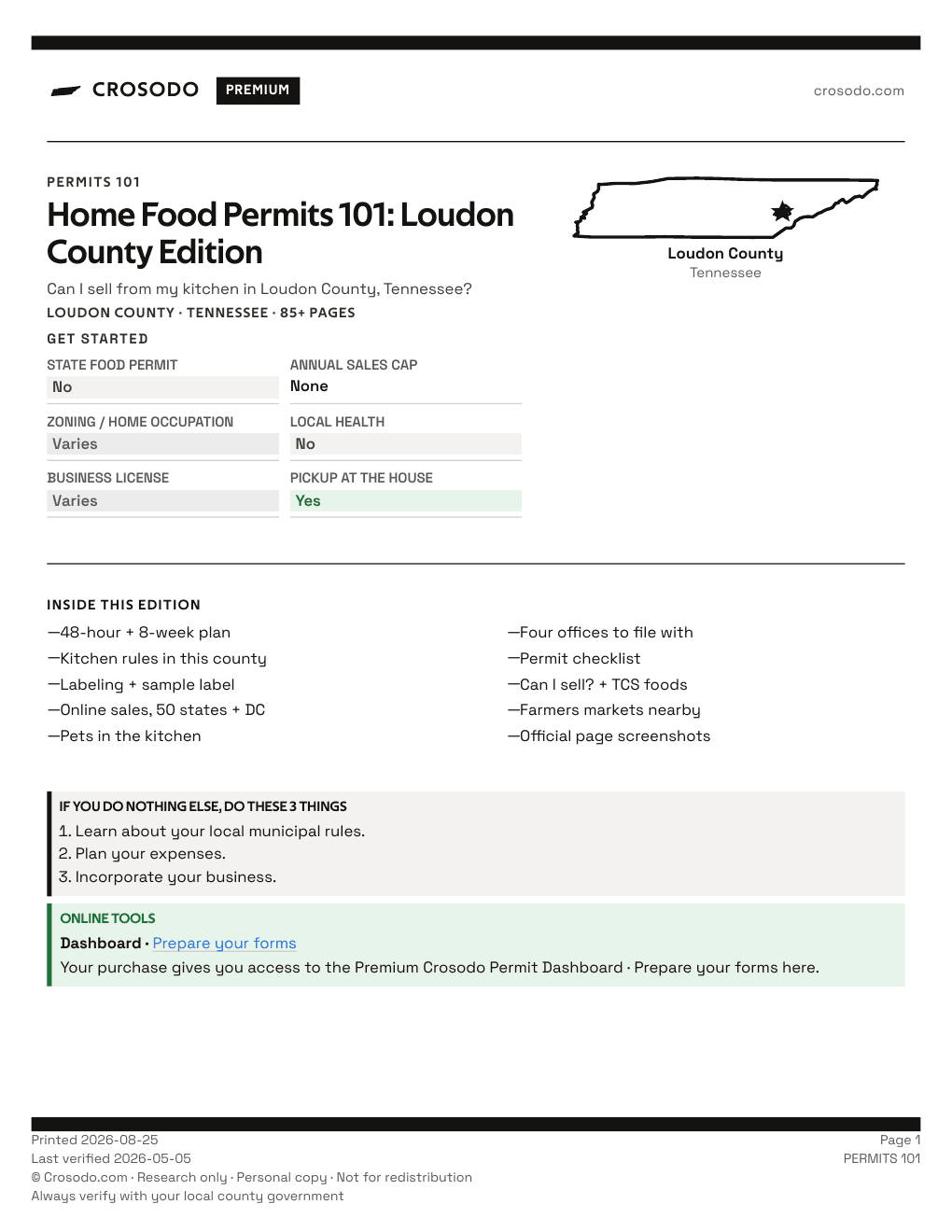 Permit Guide 101 cover for Loudon County