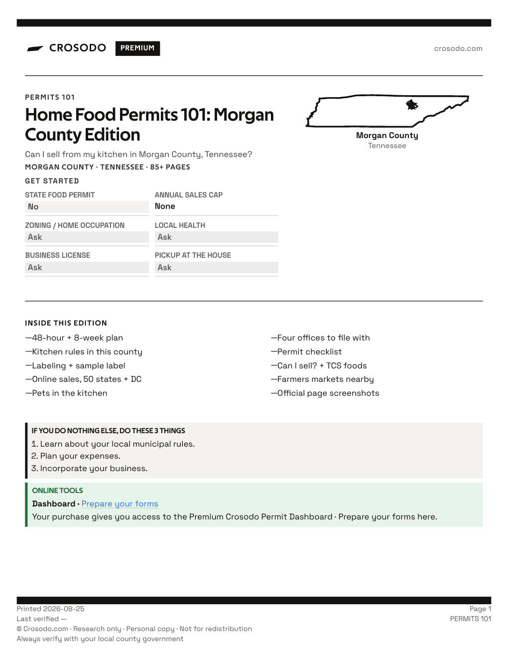 Permit Guide 101 cover for Morgan County