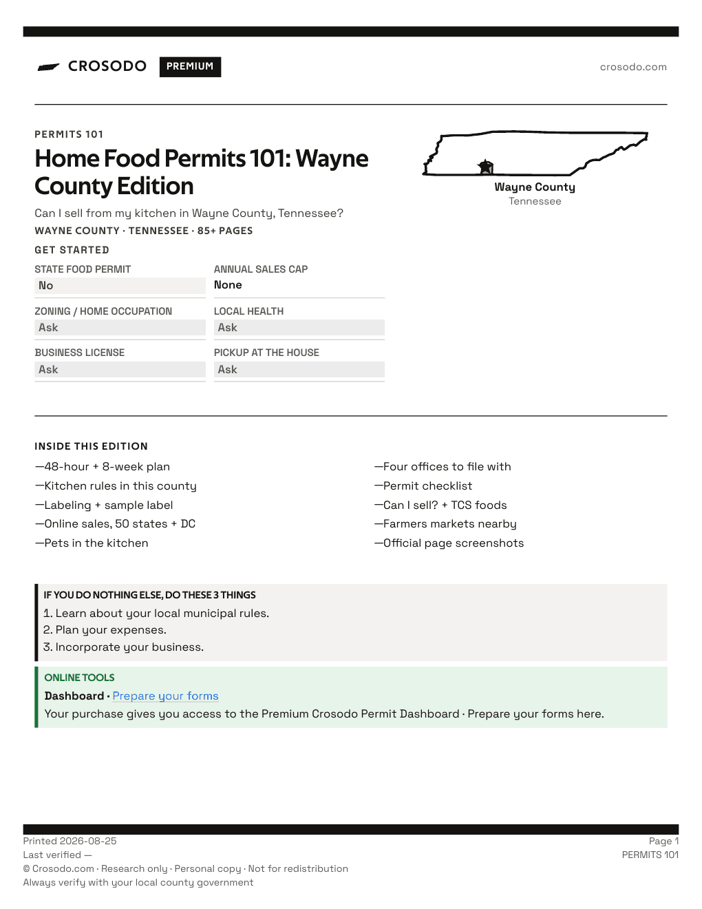 Permit Guide 101 cover for Wayne County