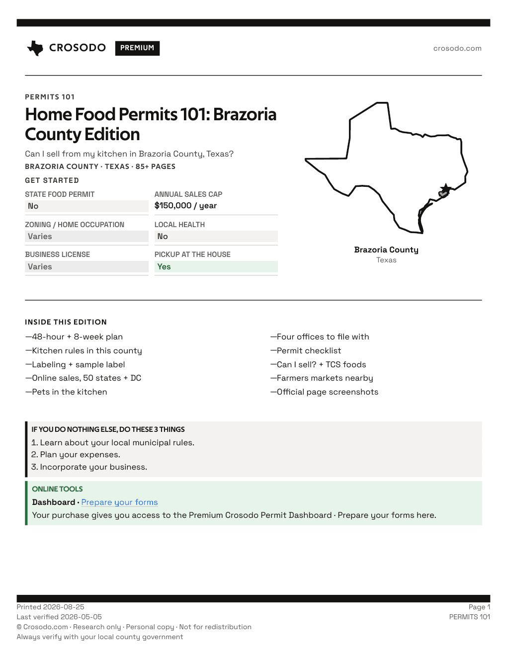 Permit Guide 101 cover for Brazoria County