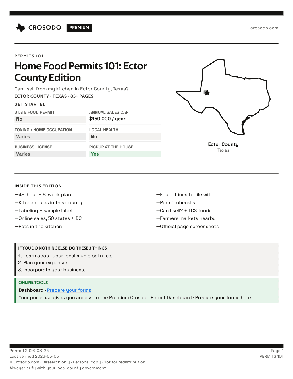 Permit Guide 101 cover for Ector County