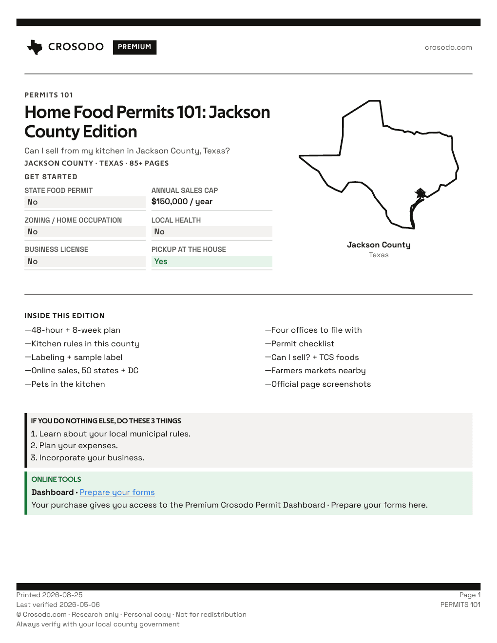 Permit Guide 101 cover for Jackson County
