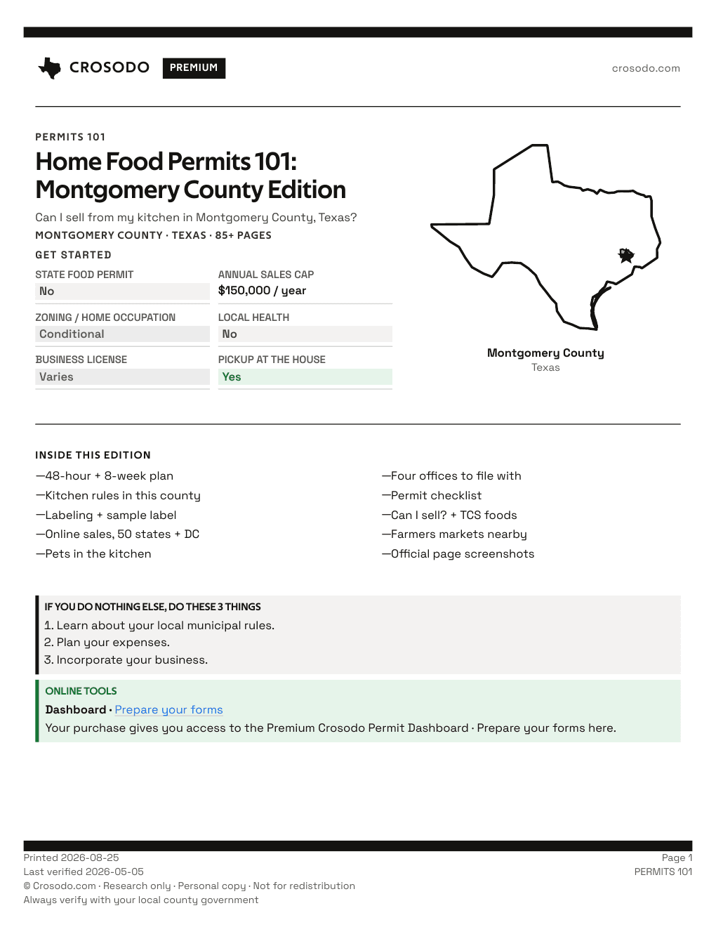 Permit Guide 101 cover for Montgomery County