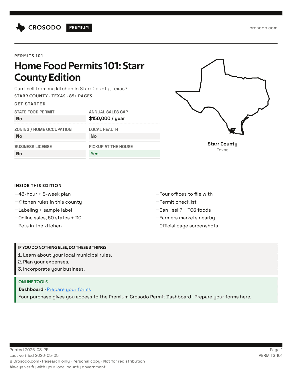 Permit Guide 101 cover for Starr County