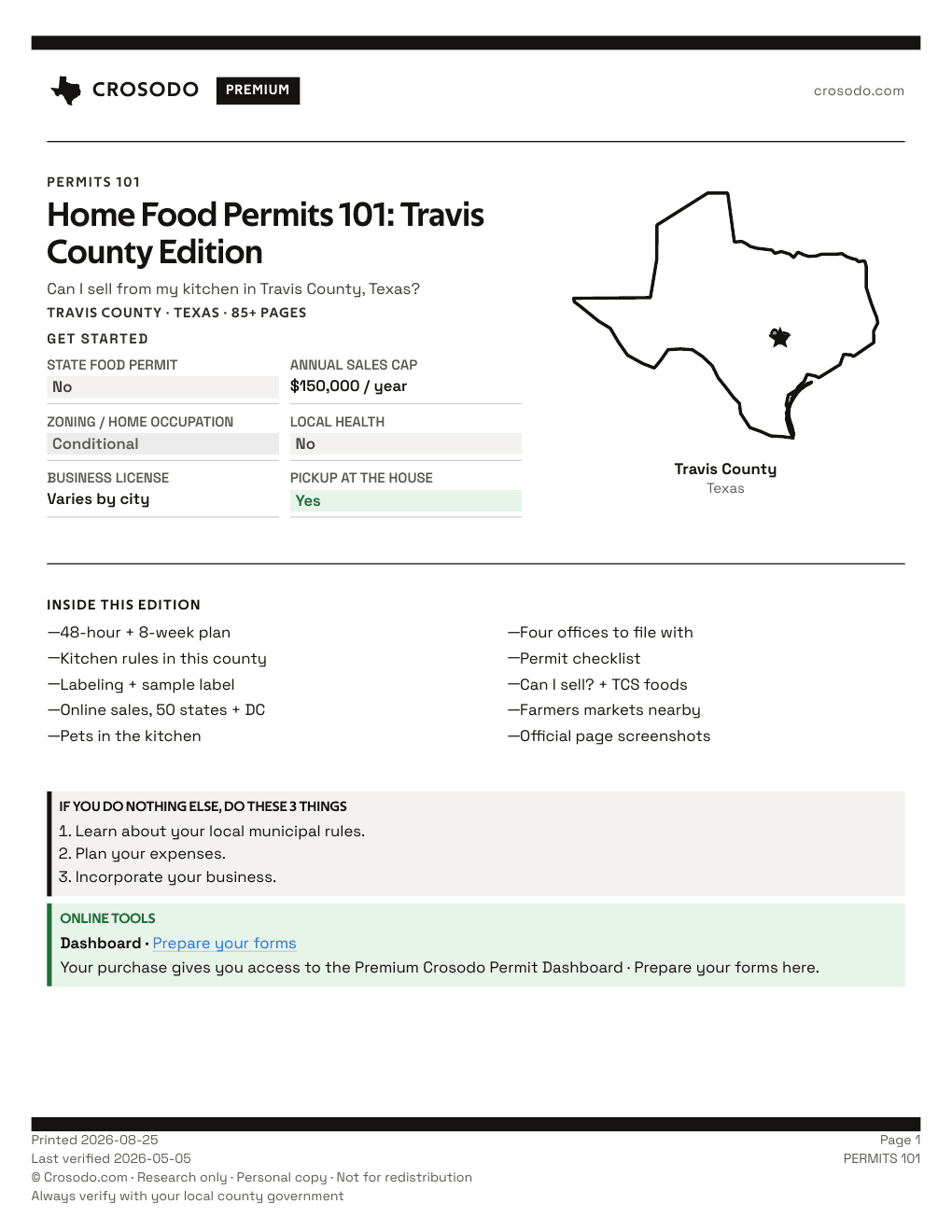 Permit Guide 101 cover for Travis County