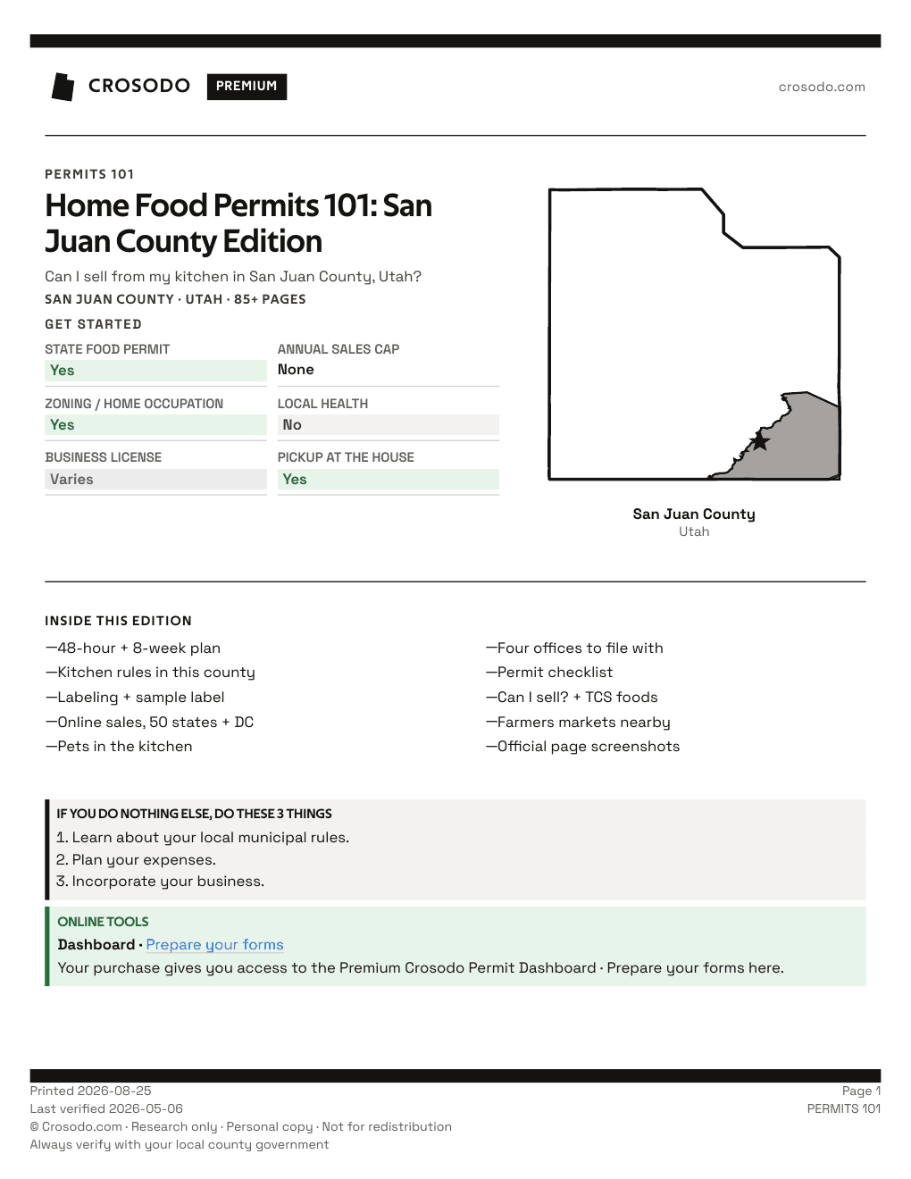 Permit Guide 101 cover for San Juan County