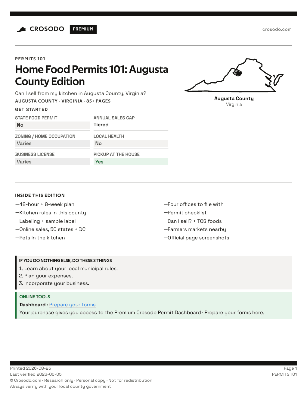 Permit Guide 101 cover for Augusta County