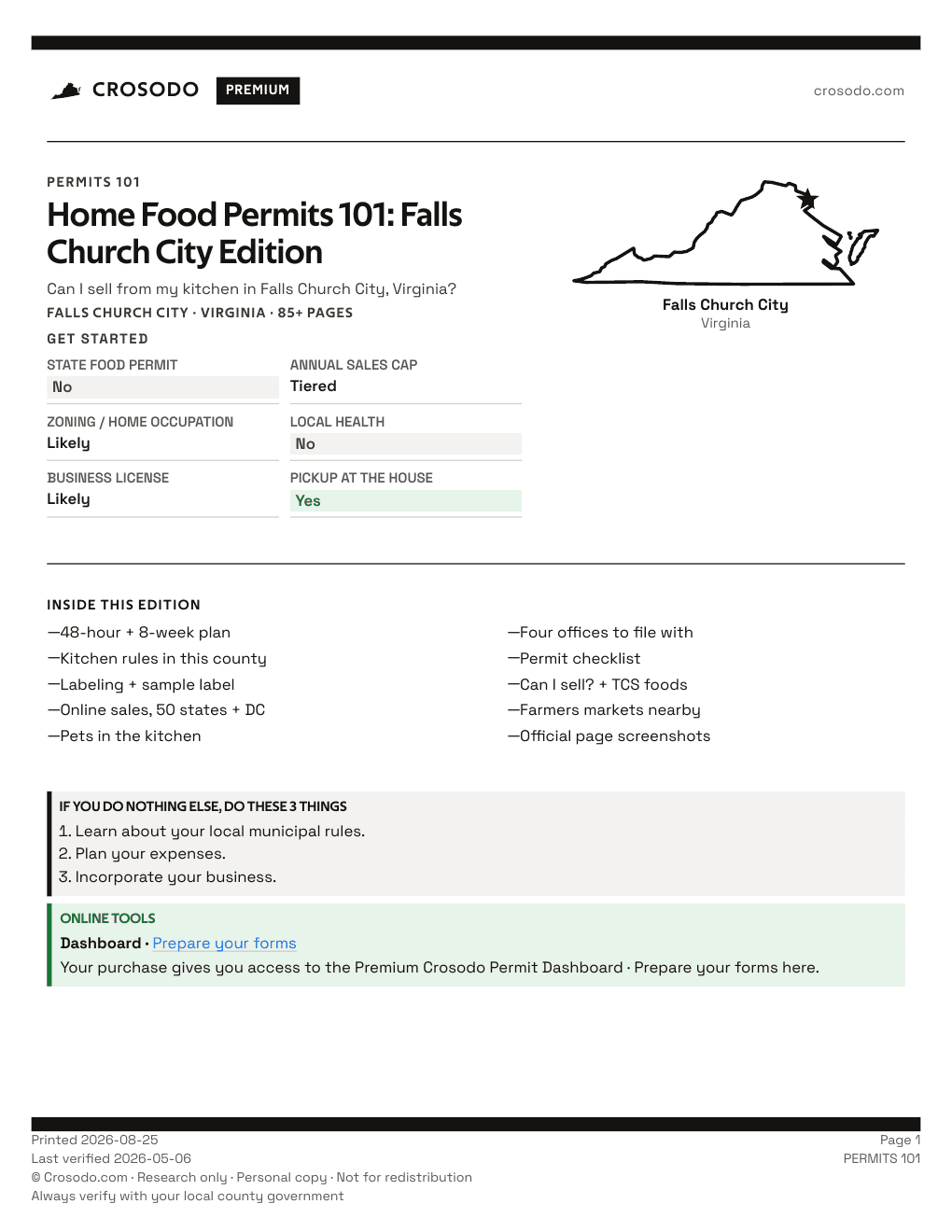 Permit Guide 101 cover for Falls Church City