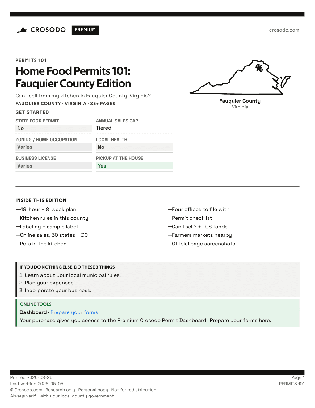 Permit Guide 101 cover for Fauquier County