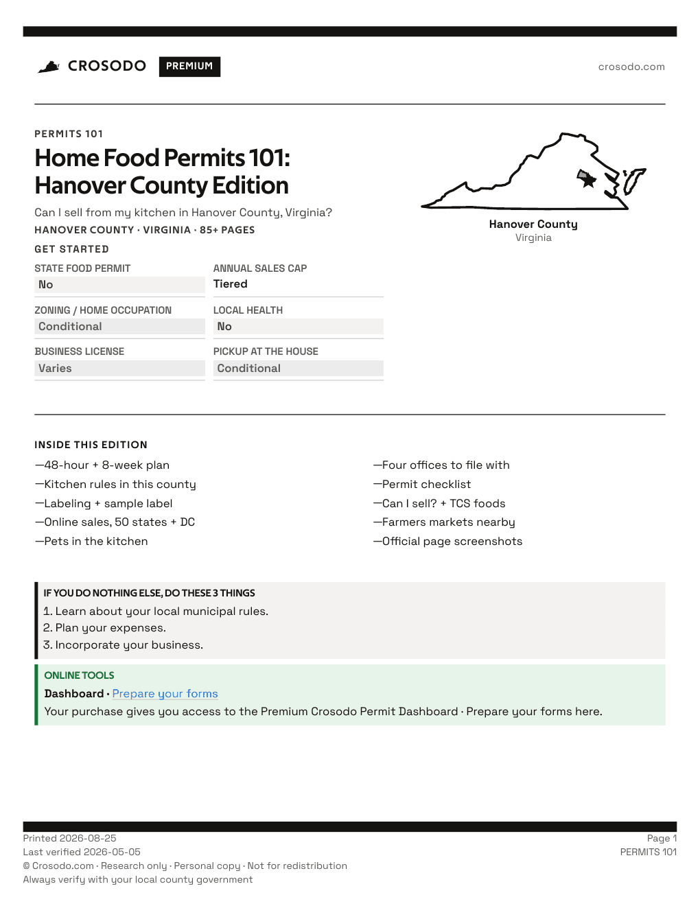 Permit Guide 101 cover for Hanover County