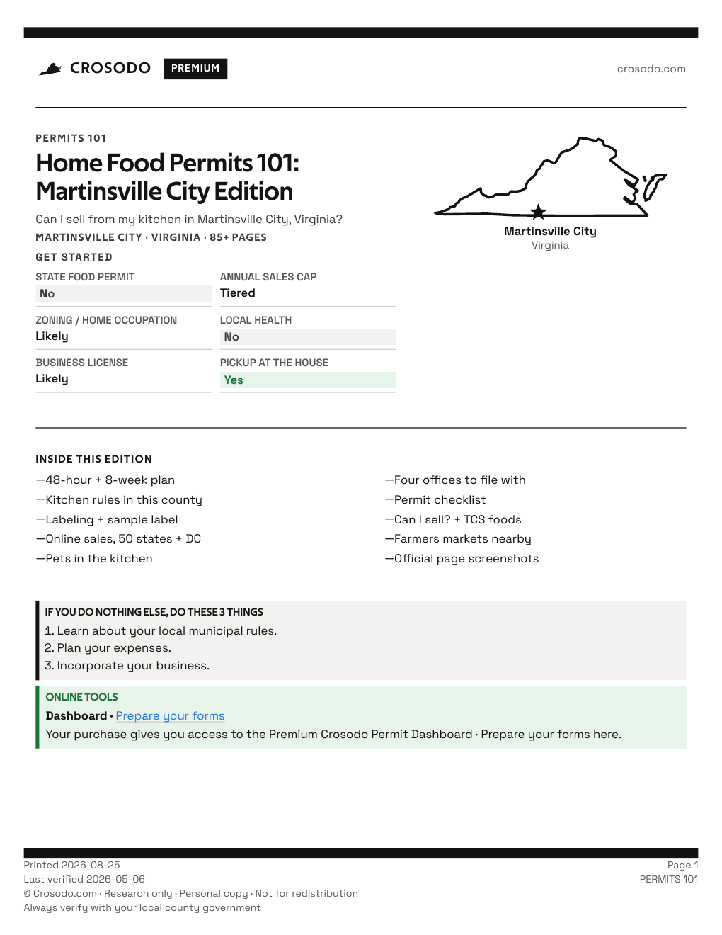 Permit Guide 101 cover for Martinsville City