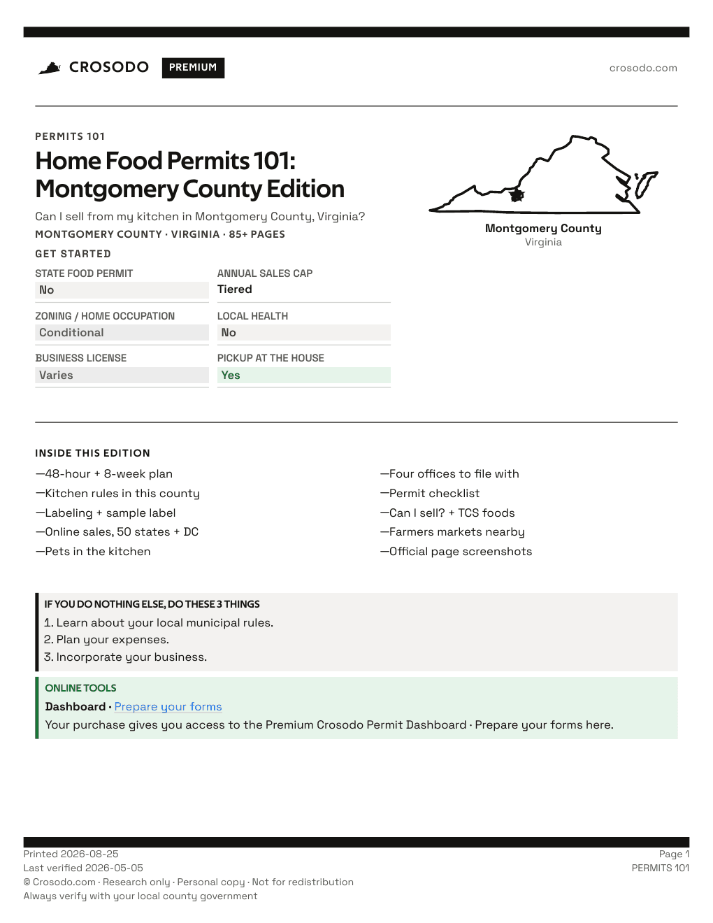 Permit Guide 101 cover for Montgomery County
