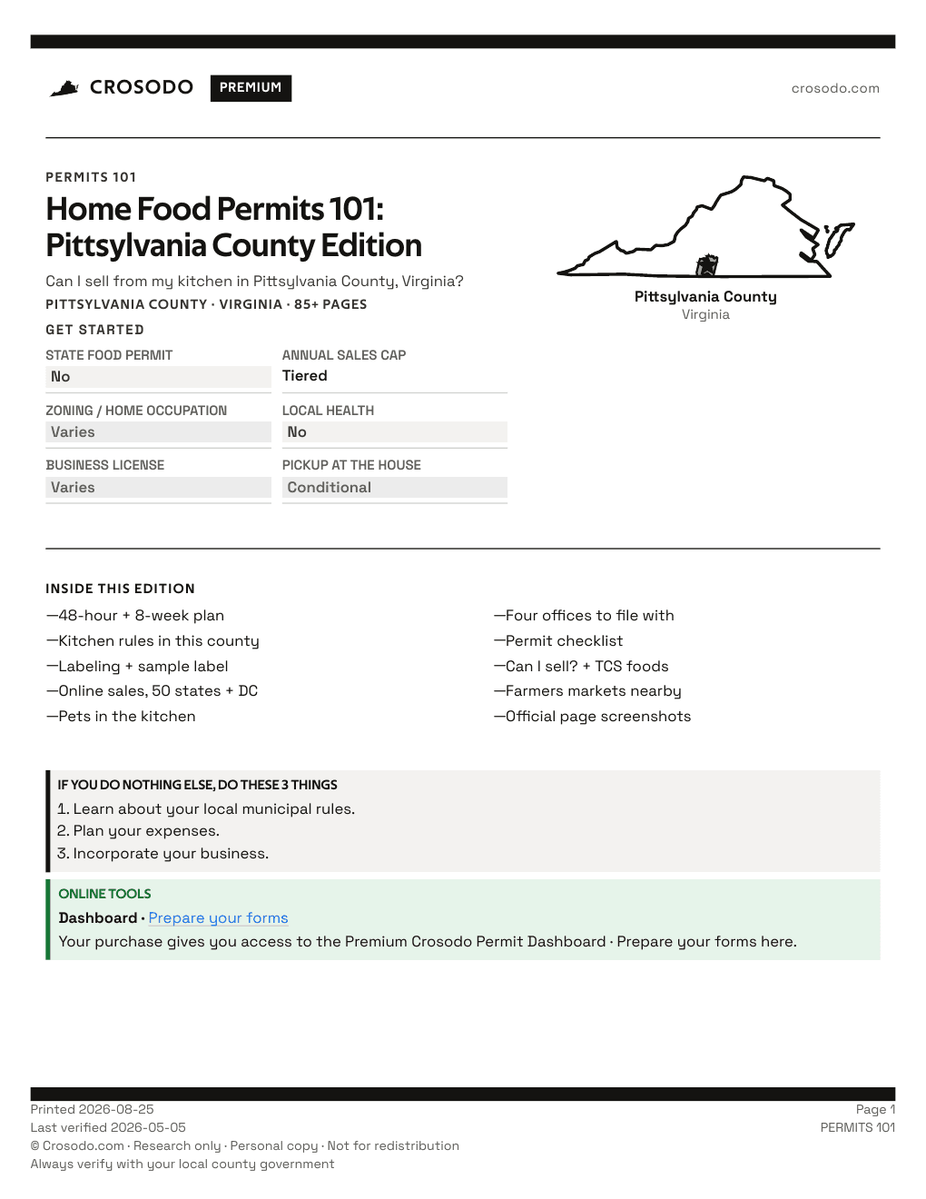 Permit Guide 101 cover for Pittsylvania County