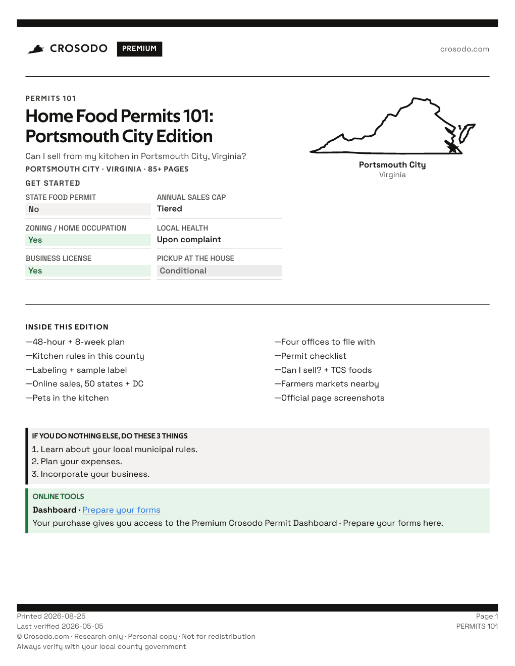 Permit Guide 101 cover for Portsmouth City