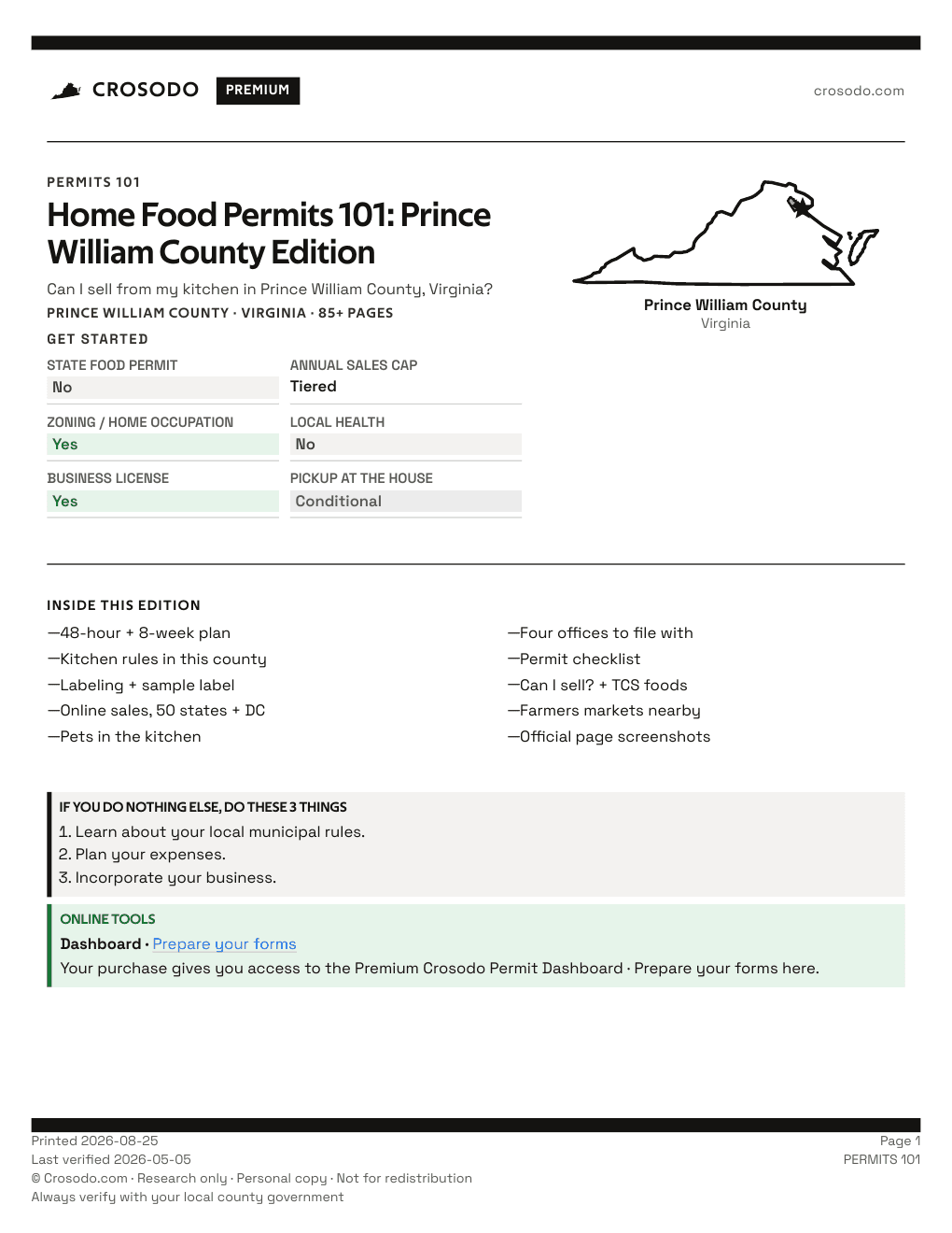 Permit Guide 101 cover for Prince William County