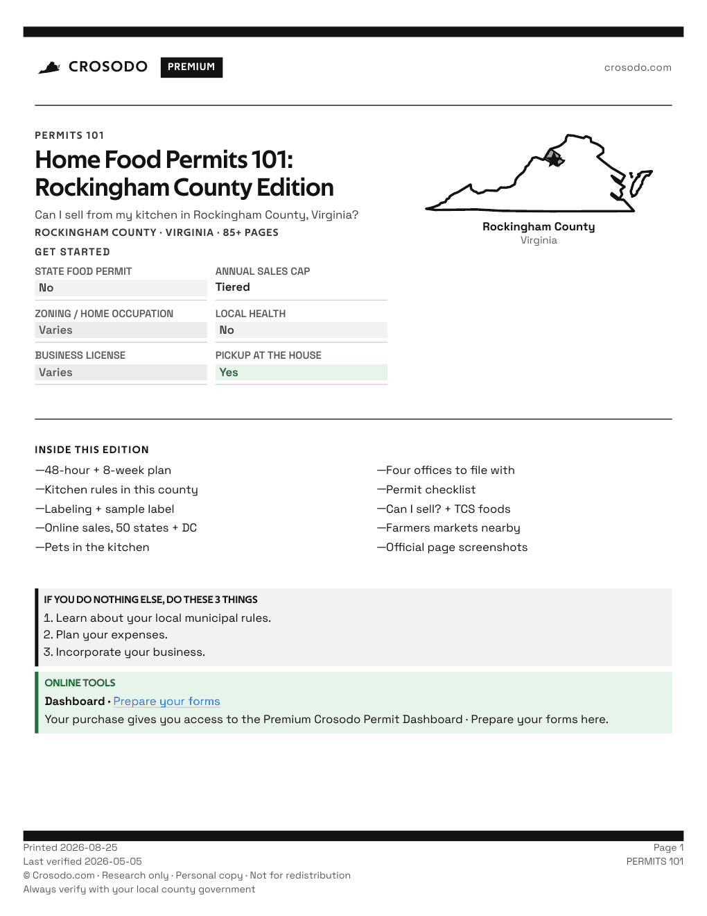 Permit Guide 101 cover for Rockingham County