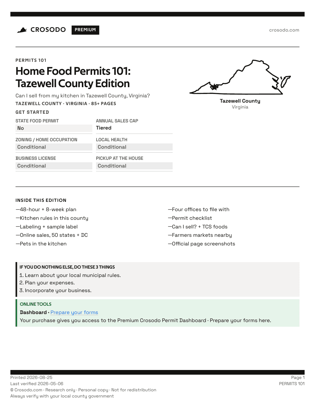 Permit Guide cover for Tazewell County