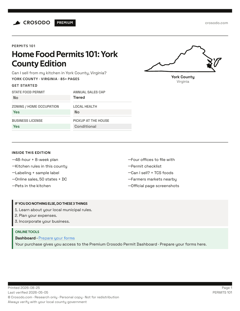 Permit Guide 101 cover for York County