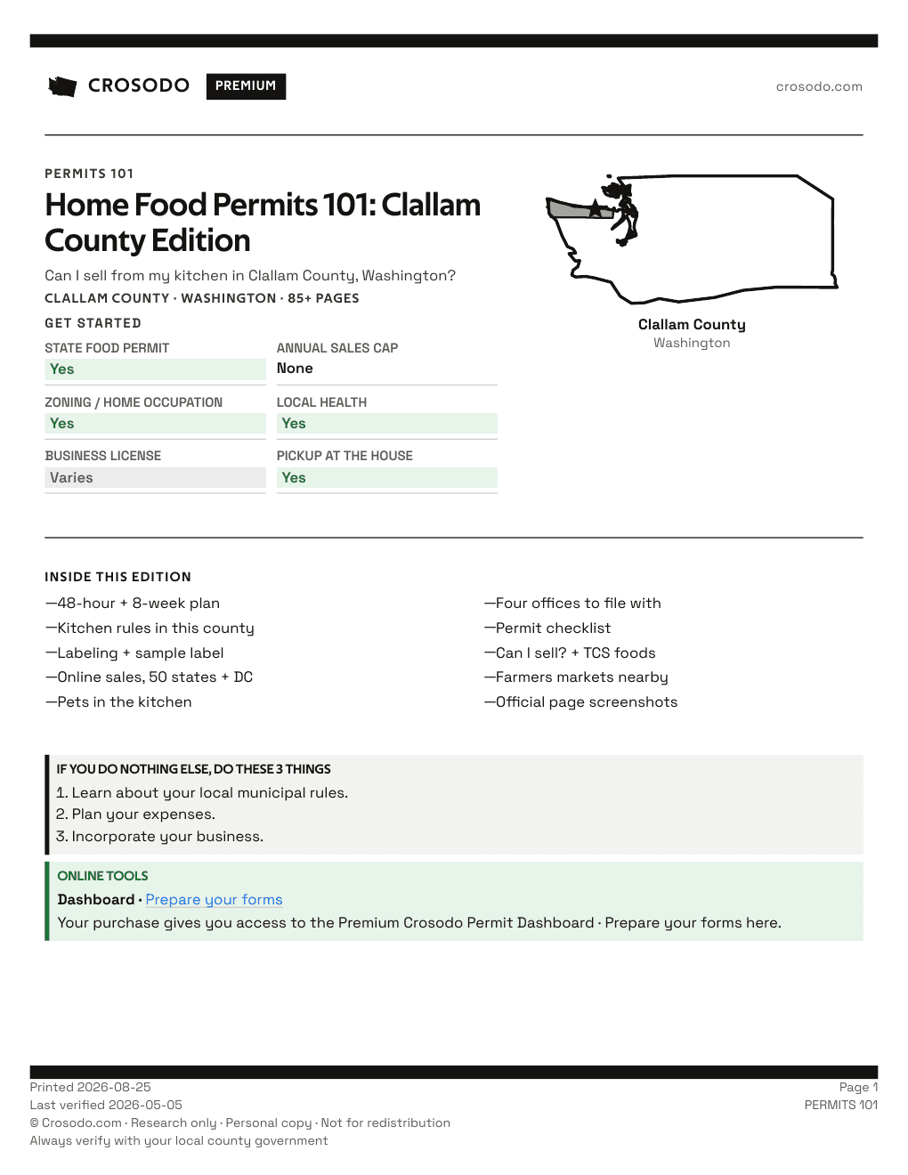 Permit Guide 101 cover for Clallam County