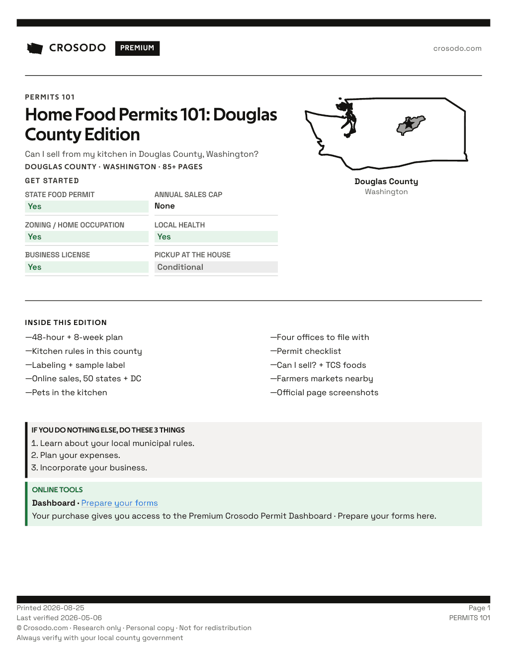 Permit Guide 101 cover for Douglas County