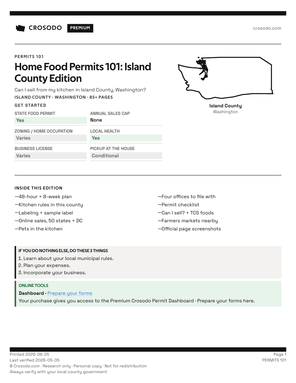 Permit Guide 101 cover for Island County