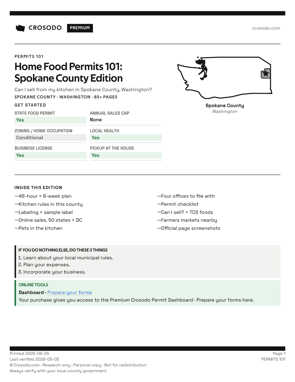 Permit Guide 101 cover for Spokane County