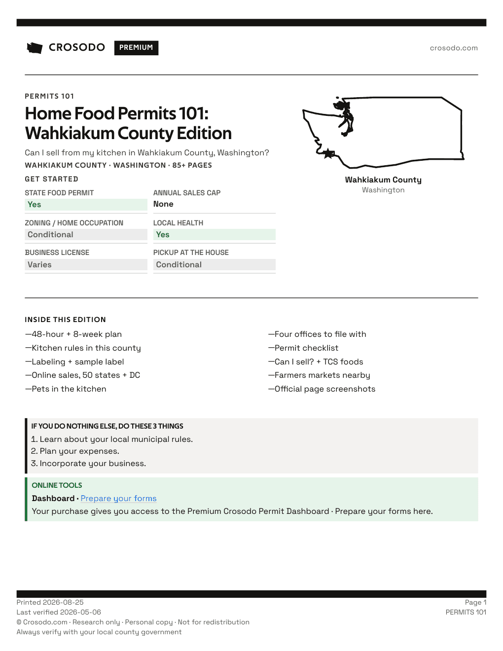Permit Guide 101 cover for Wahkiakum County